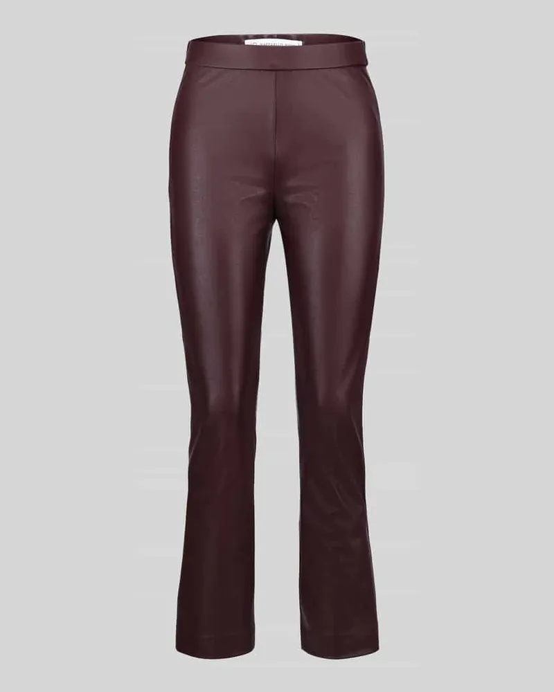 RAFFAELLO ROSSI  Wide Leg Kunstlederhose aus Viskose-Mix Modell 'MACY Bordeaux