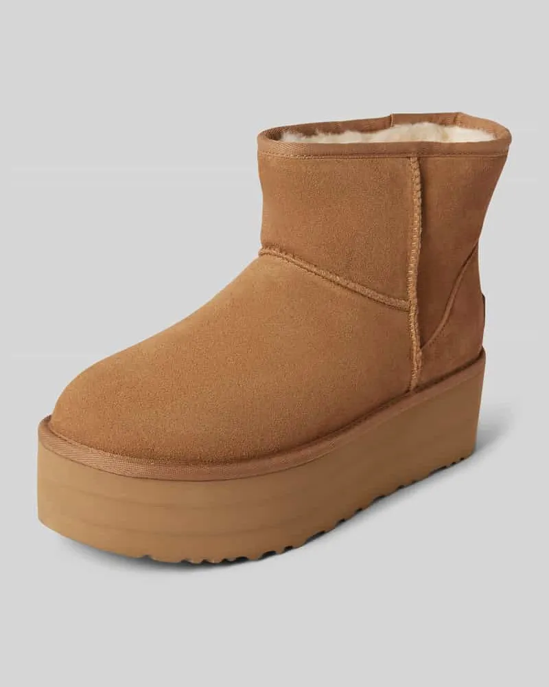UGG Lederboots mit Plateausohle Camel