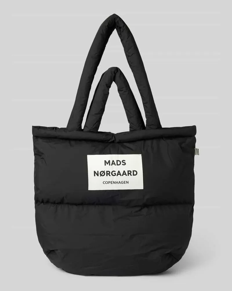 Mads Nørgaard Handtasche mit Label-Patch Black