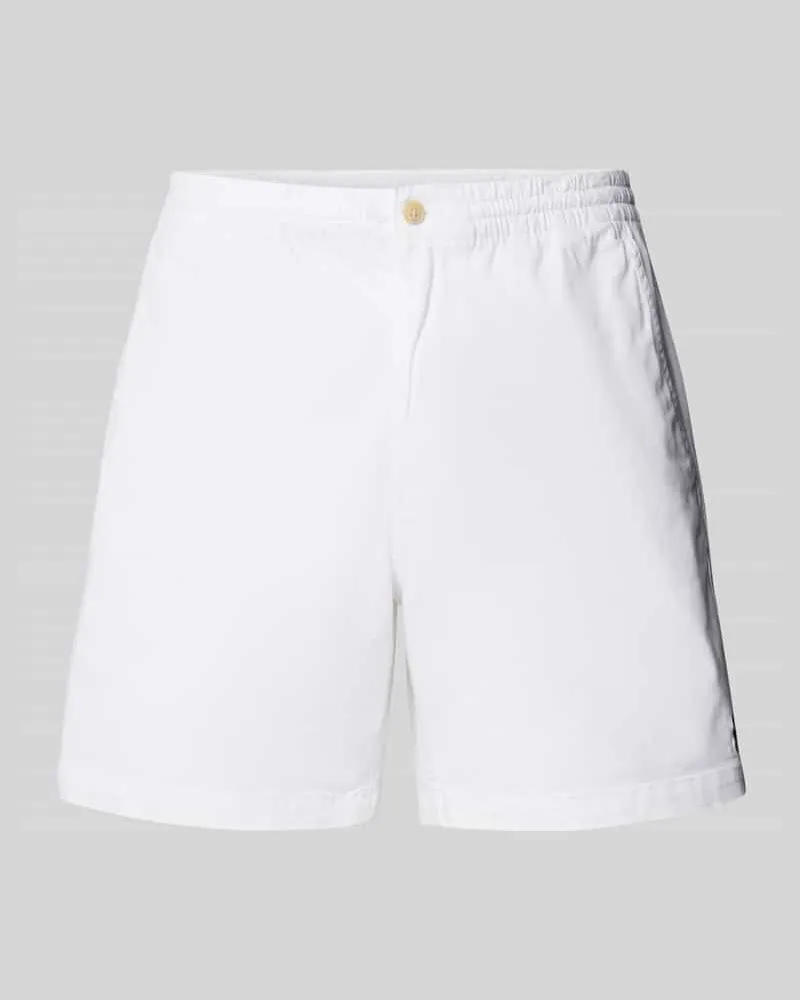 Ralph Lauren Regular Fit Shorts mit Logo-Stitching Modell 'PREPSTER Weiss