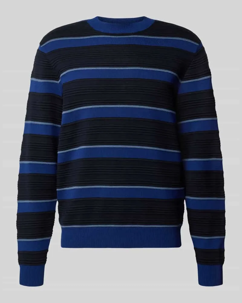 Armani Exchange Strickpullover mit Struktur-Muster Blau