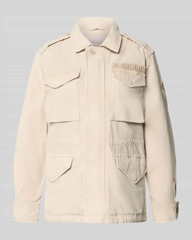 khujo Regular Fit Jacke mit Umlegekragen Modell 'Buni Ecru