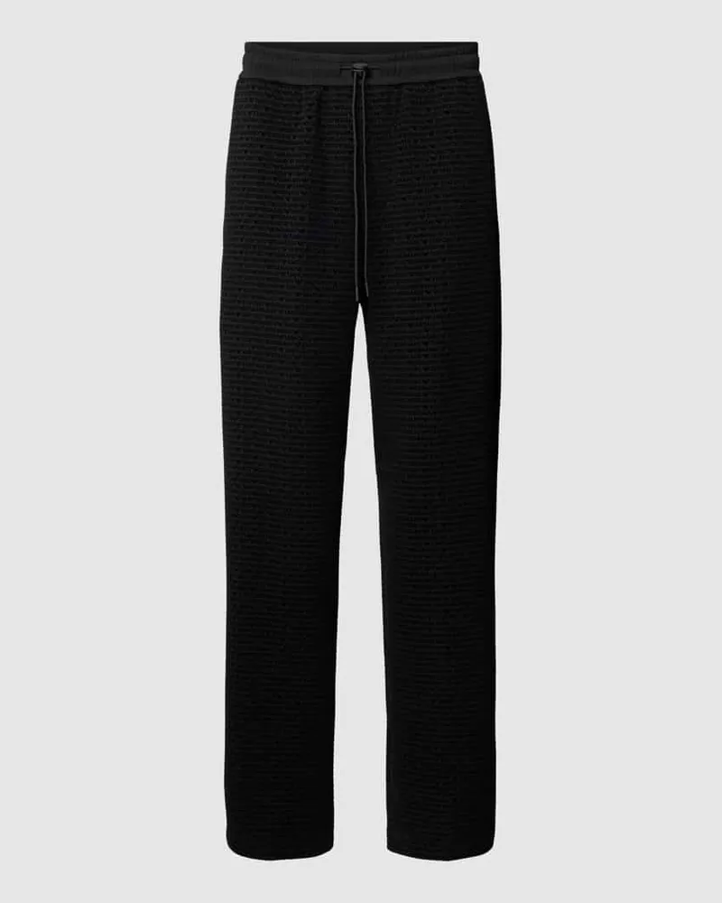 Emporio Armani Sweatpants mit Allover-Logo-Muster Black