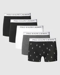 Ralph Lauren Trunks mit elastischem Logo-Bund im 5er-Pack Dunkelgrau