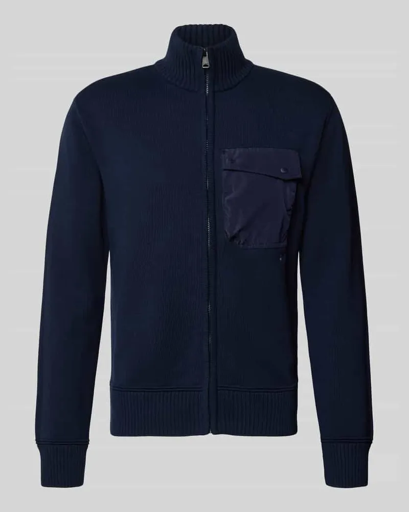 Napapijri Strickjacke mit Stehkragen Modell 'BERTI Marine