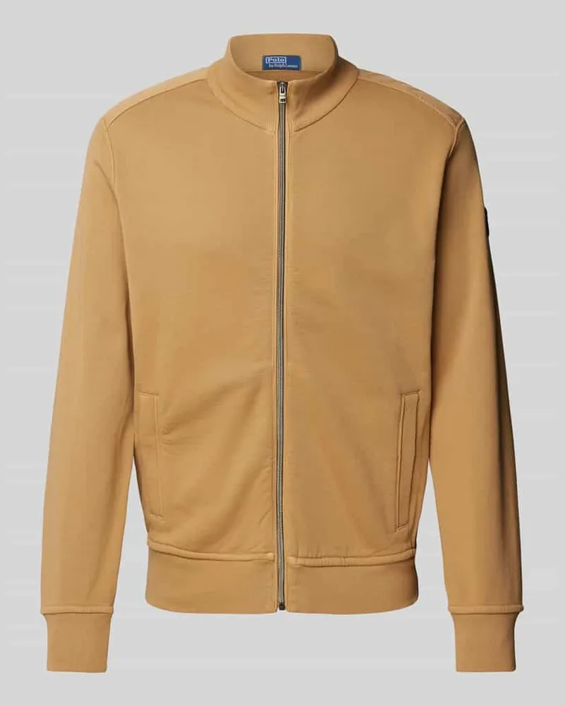 Ralph Lauren Sweatjacke mit Label-Detail Camel
