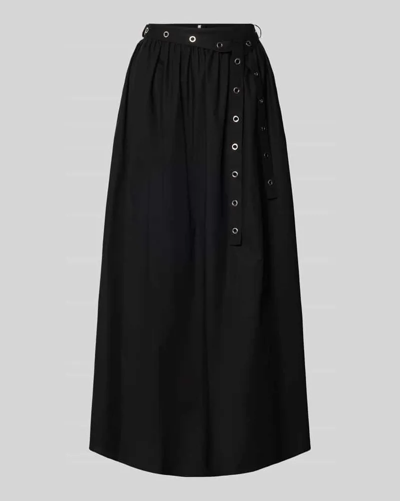 HUGO BOSS Ausgestellter Midi-Rock aus reiner Baumwolle Modell 'C_VIDOL Black