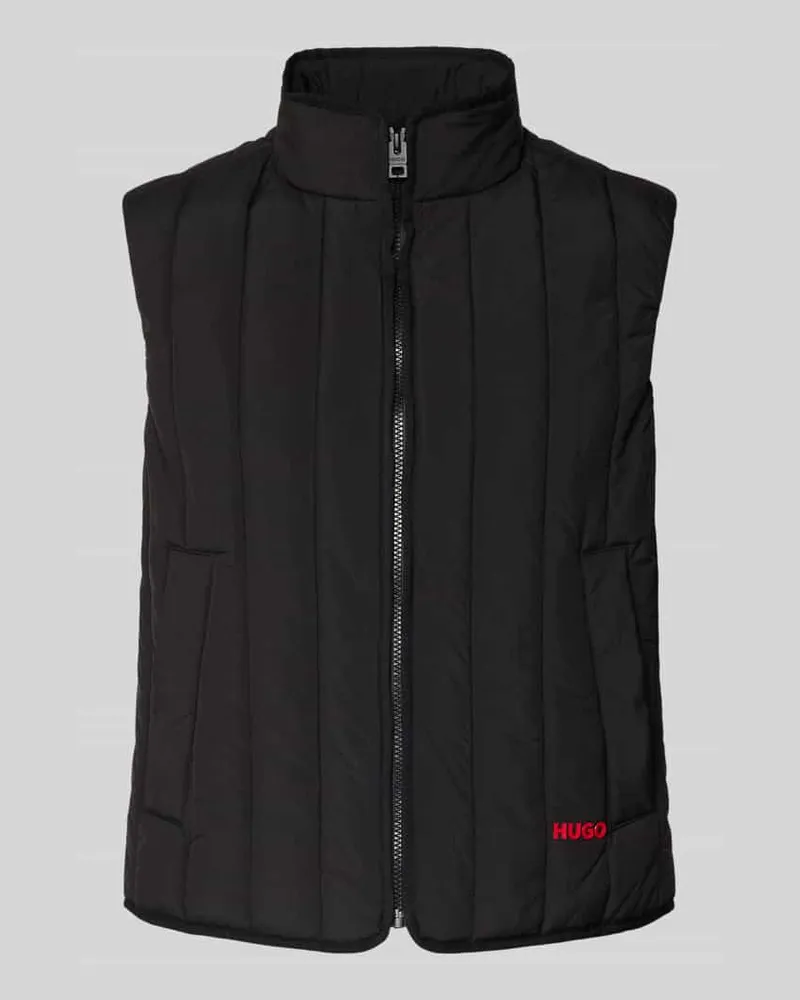 HUGO BOSS Regular Fit Steppweste aus wasserabweisendem Material Modell 'BRENO2611 Black