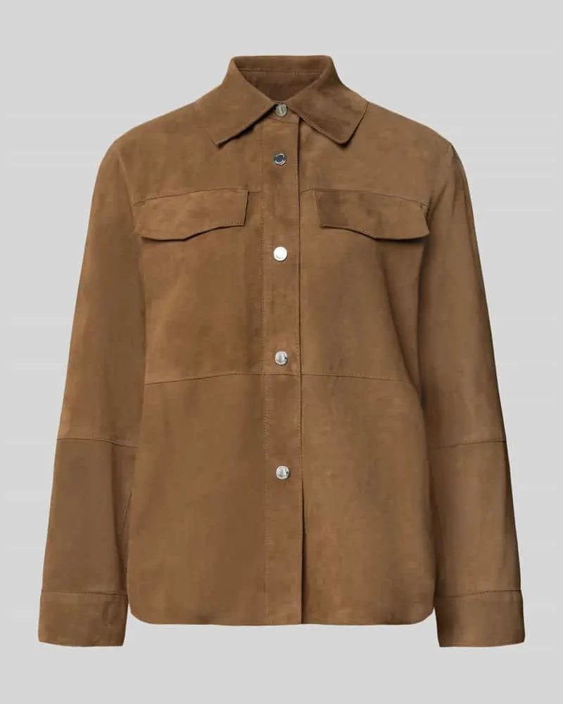 MAX&Co. Regular Fit Lederjacke aus echtem Ziegenleder Modell 'STALLO Hazel