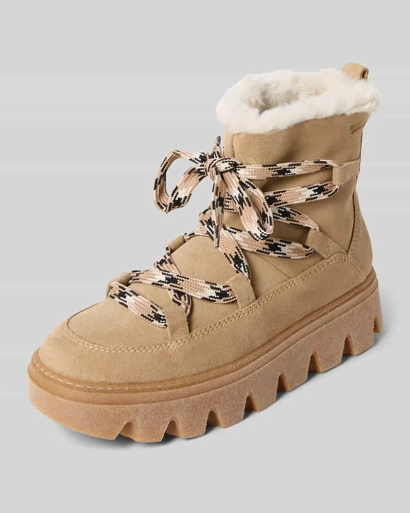 Tamaris Boots aus echtem Rindsvelours Beige