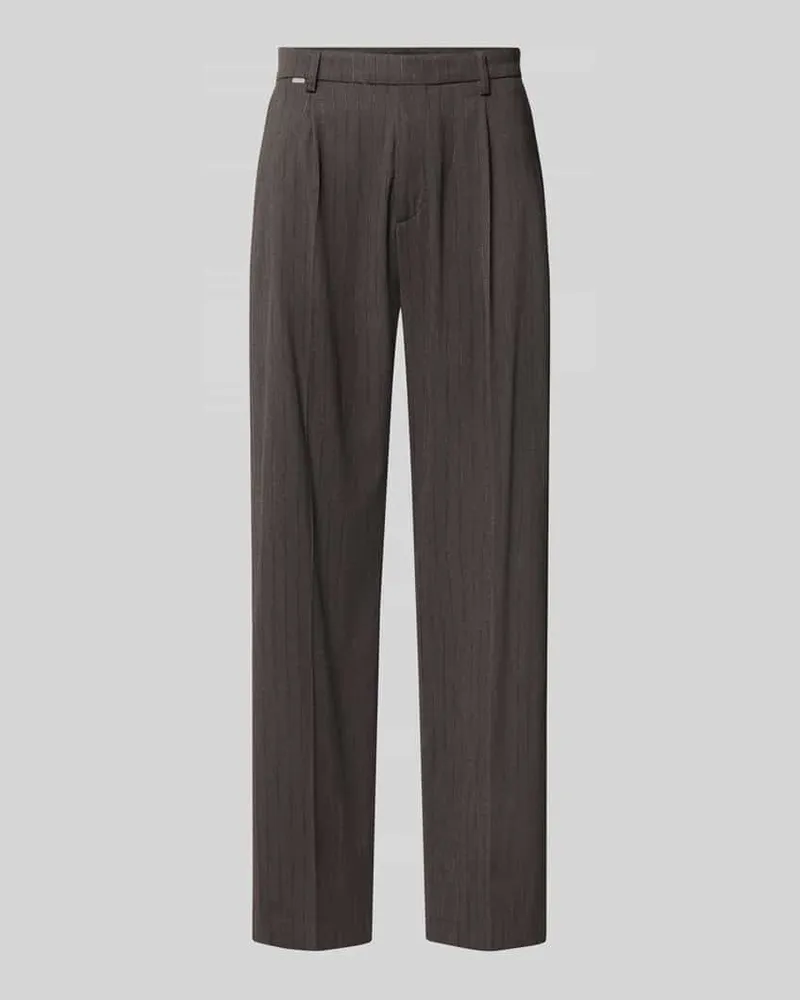 cinque Straight Fit Hose mit Viskose-Anteil Modell 'Leto Dunkelbraun