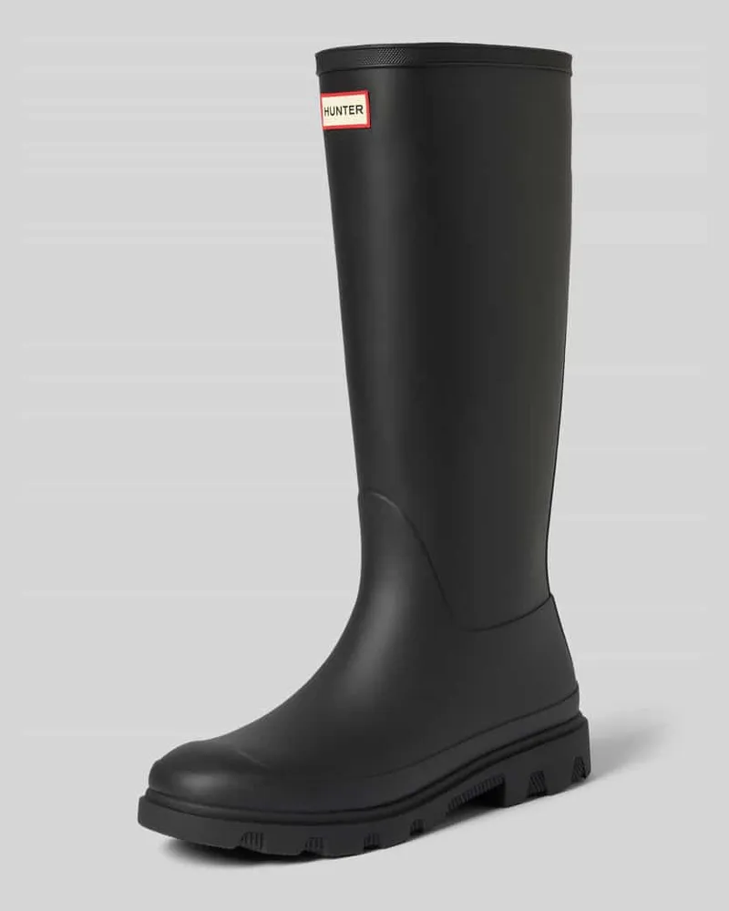 Hunter Stiefel mit Label-Detail Black