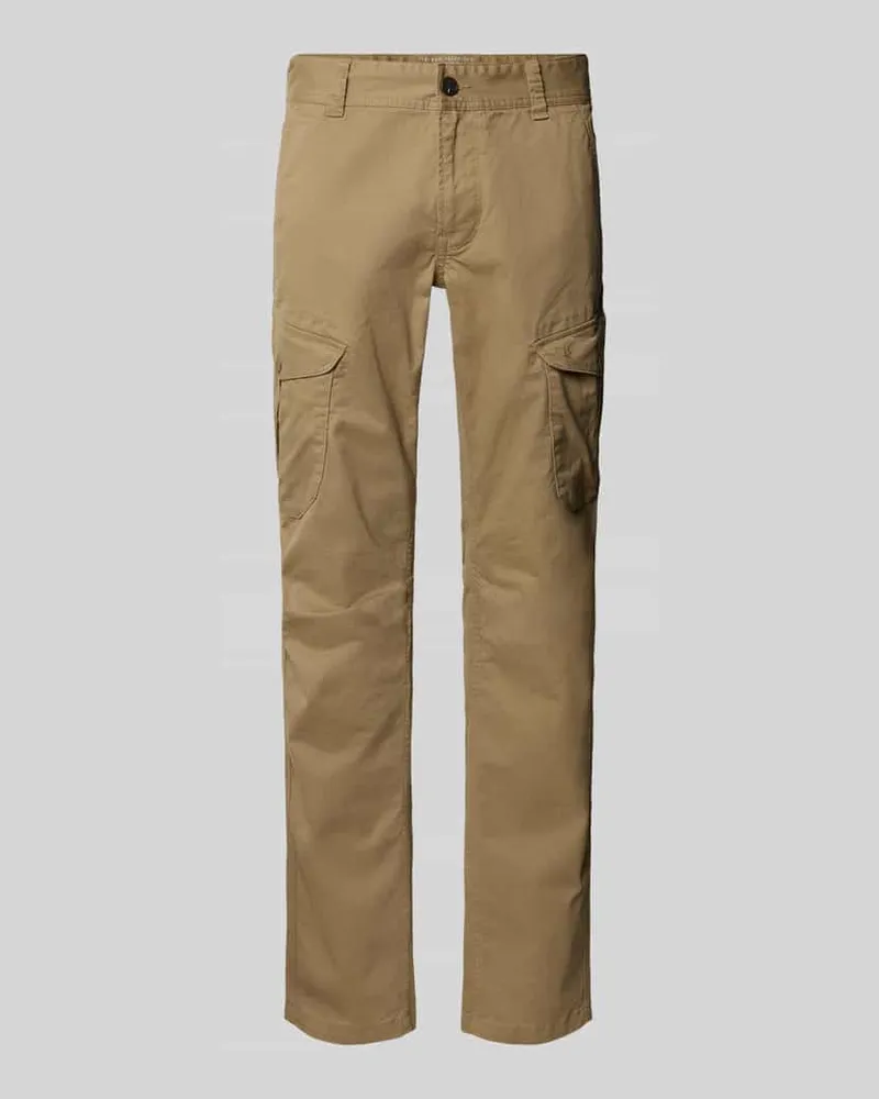 PME Legend Slim Fit Cargo-Hose mit Logo-Stitching Sand