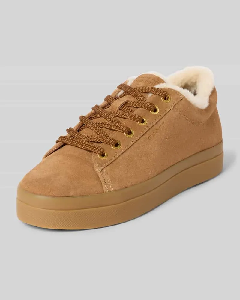 Gant Sneaker aus echtem Rindvelours Modell 'Avona Cognac