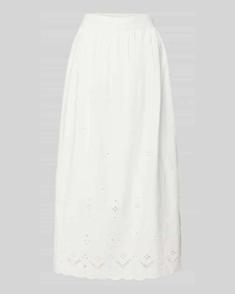 Marc O'Polo Regular Fit Midi-Rock aus reiner Baumwolle Offwhite