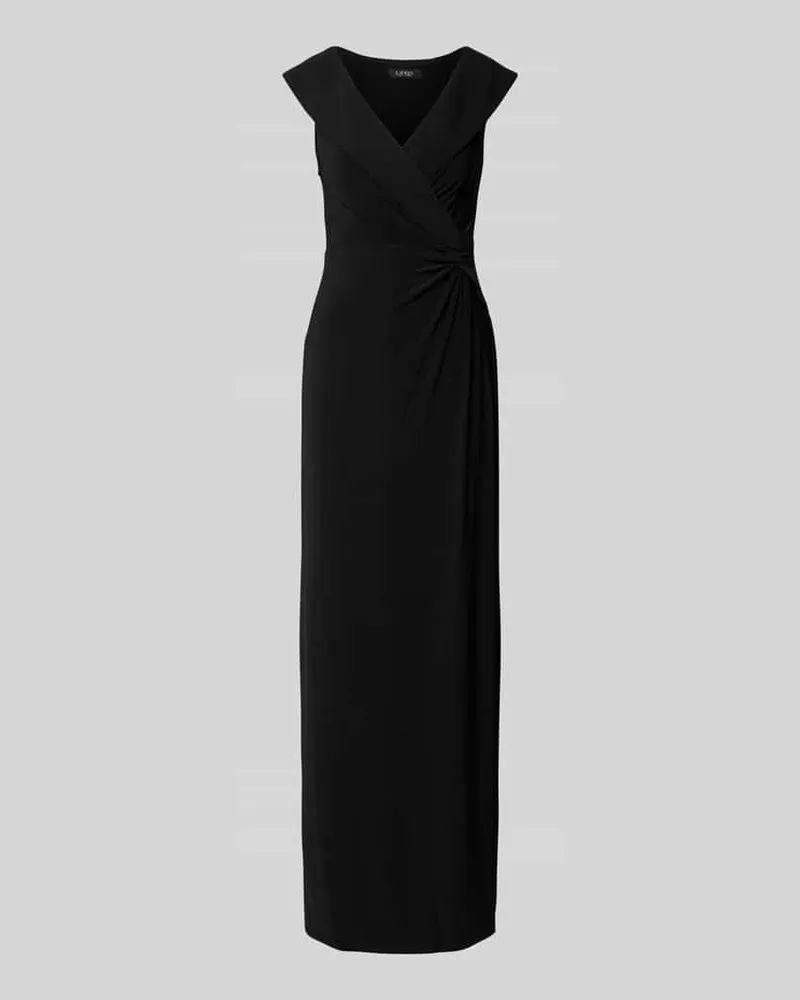 Ralph Lauren Abendkleid mit Beinschlitz Modell 'LEONIDAS Black