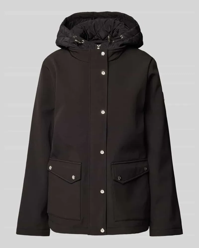 Ralph Lauren Jacke mit Druckknopf- und Reißverschluss Black