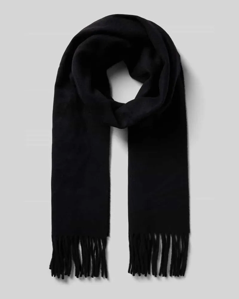 Ralph Lauren Wollschal mit Logo-Stitching Black