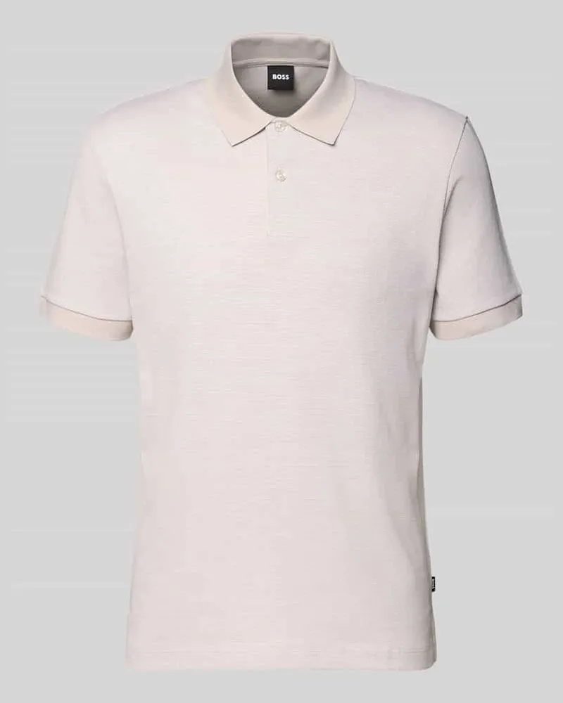 HUGO BOSS Regular Fit Poloshirt aus reiner Baumwolle Modell 'H-PARLAY 102 Beige