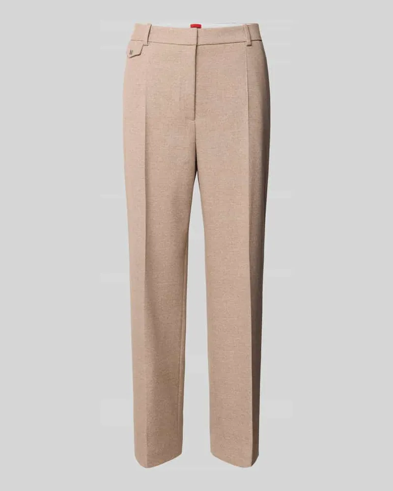 HUGO BOSS Relaxed Fit Stoffhose mit Viskose-Anteil Modell 'ENORE Sand