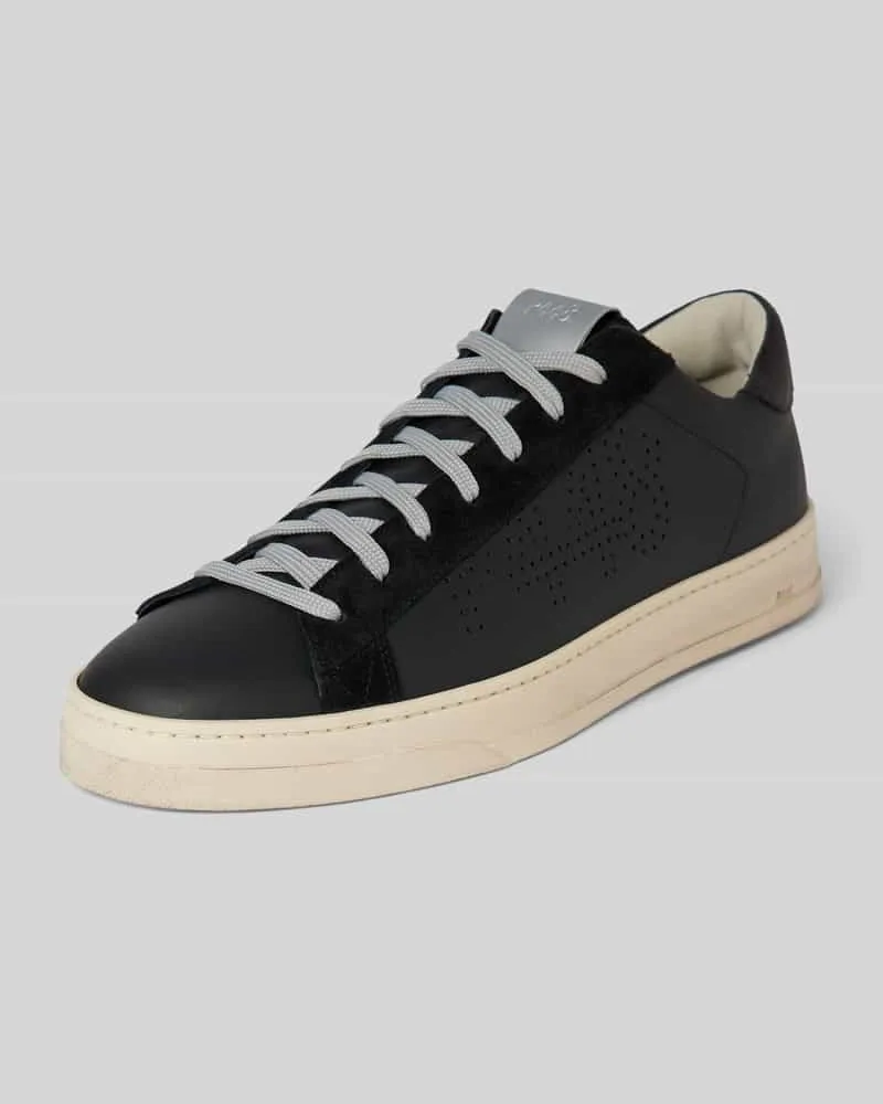 P448 Ledersneaker mit Label-Detail Modell 'Jack Black