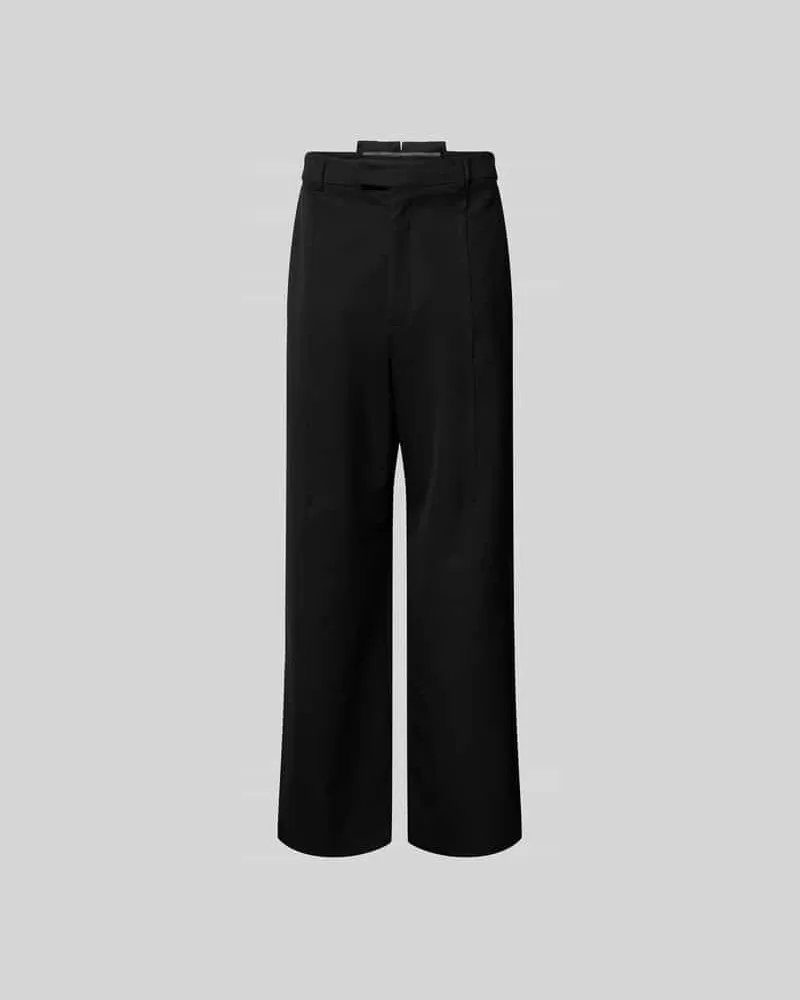 VETEMENTS Straight Fit Hose aus Schurwoll-Mix Black