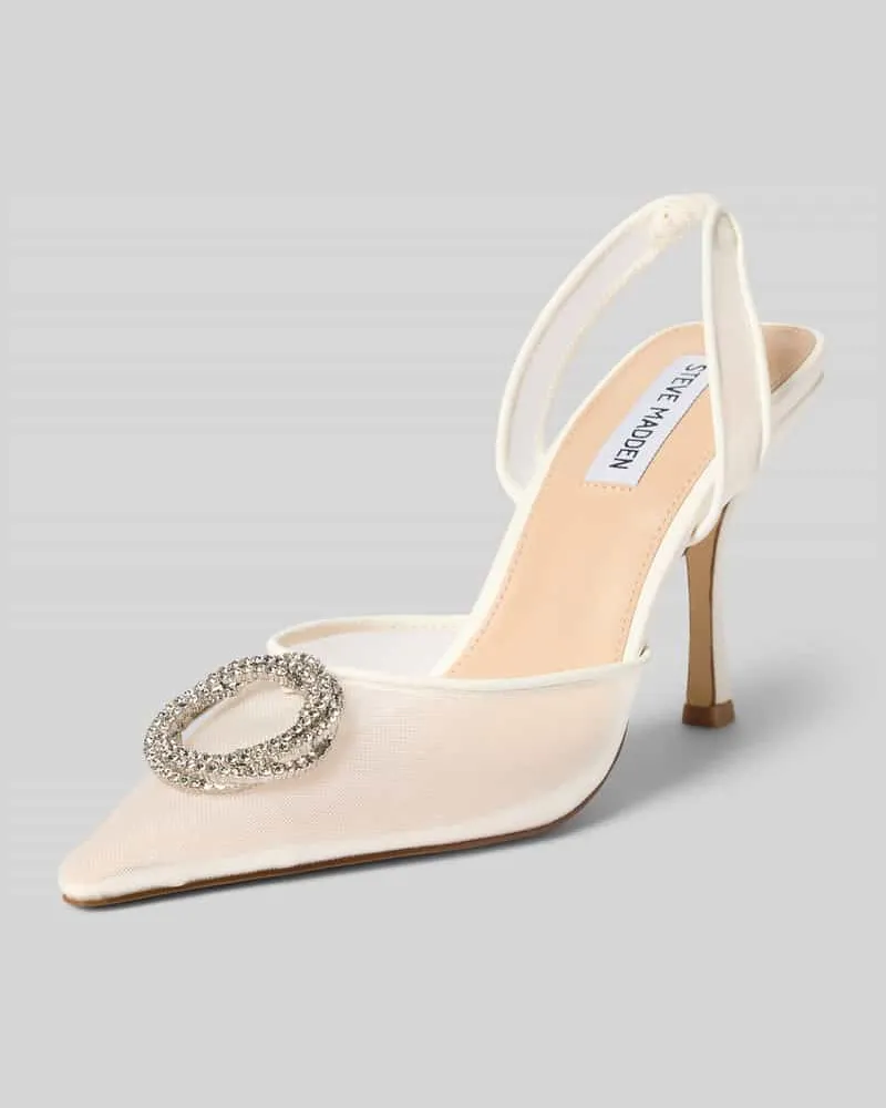 Steve Madden Pumps mit Ziersteinbesatz Modell 'Bellina Offwhite