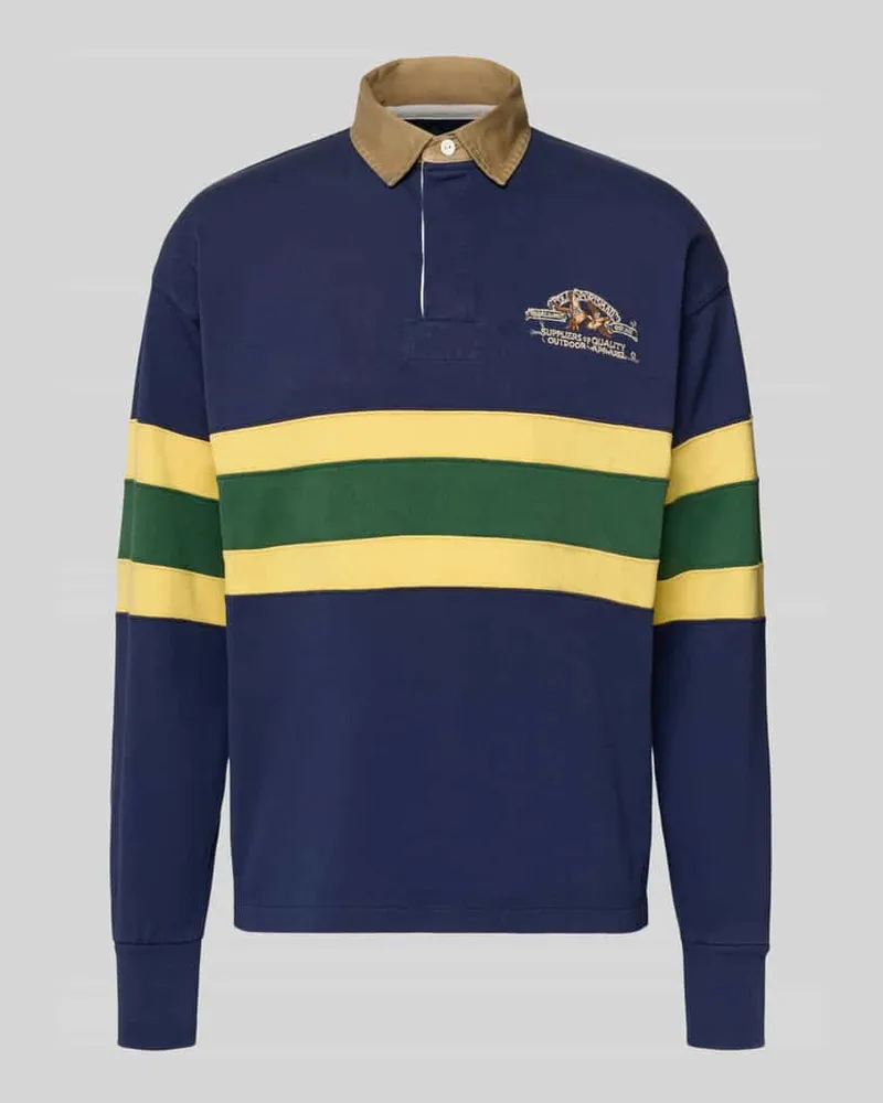 Ralph Lauren Sweatshirt mit gerippten Ärmelabschlüssen Marine