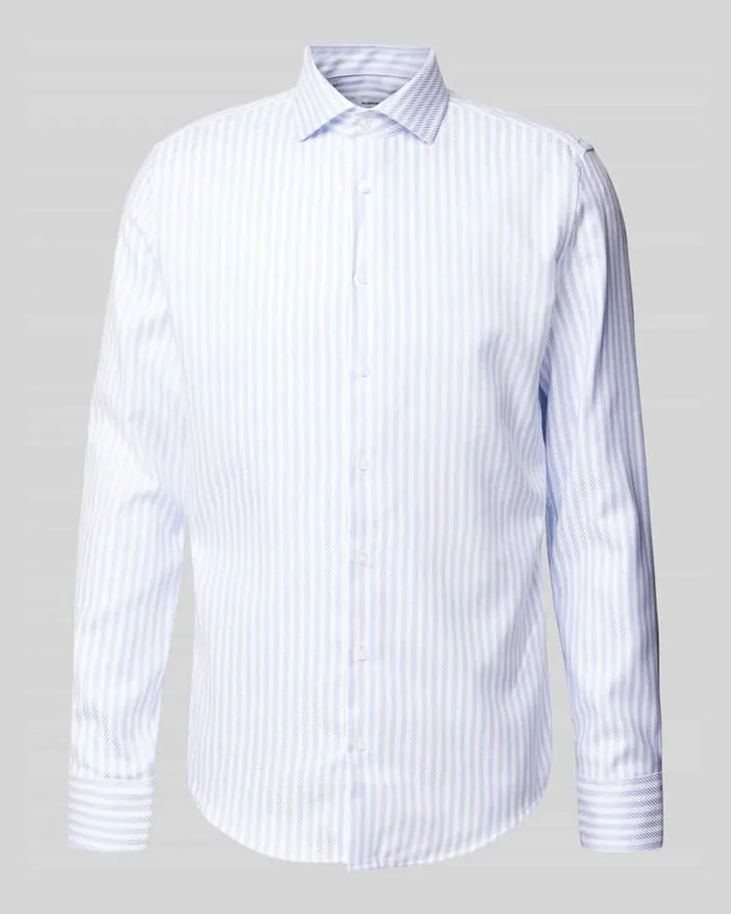 Seidensticker Slim Fit Business-Hemd mit Kentkragen Bleu