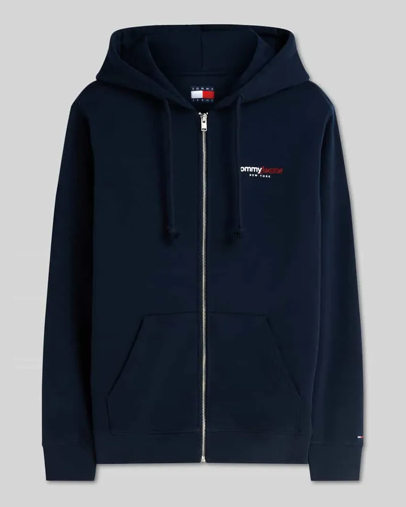 Tommy Hilfiger Relaxed Fit Sweatjacke aus Baumwoll-Mix Marine