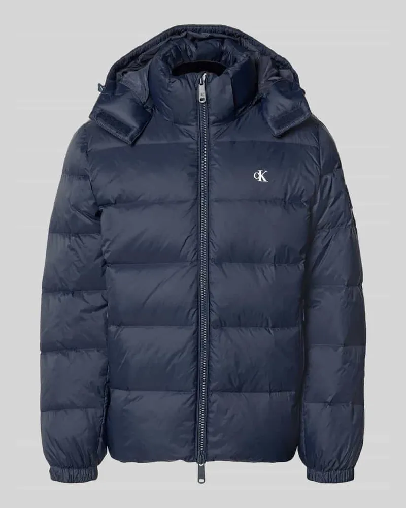 Calvin Klein Regular Fit Steppjacke mit abnehmbarer Kapuze Marine
