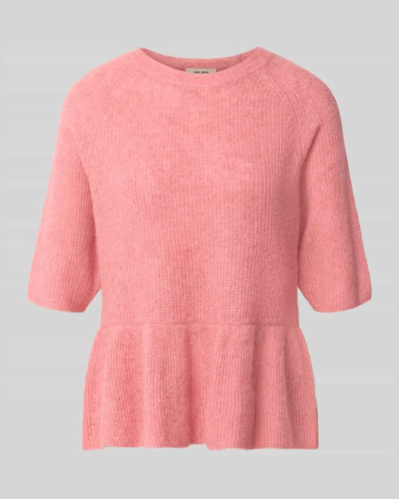 Mos Mosh Strickpullover aus Alpaka-Mix Modell 'Thora Hellrot