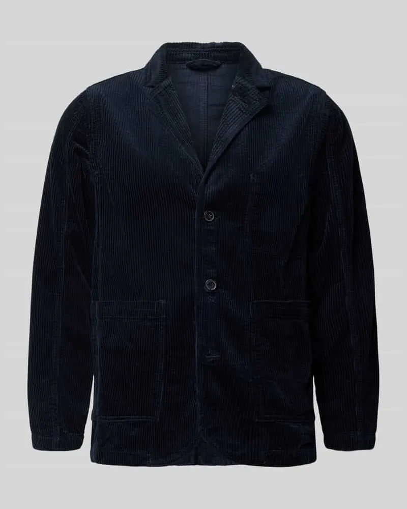 Lindbergh Regular Fit Sakko aus Cord mit Reverskragen Marine