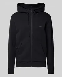 HUGO BOSS Sweatjacke mit Label-Detail Modell 'Saggy Black