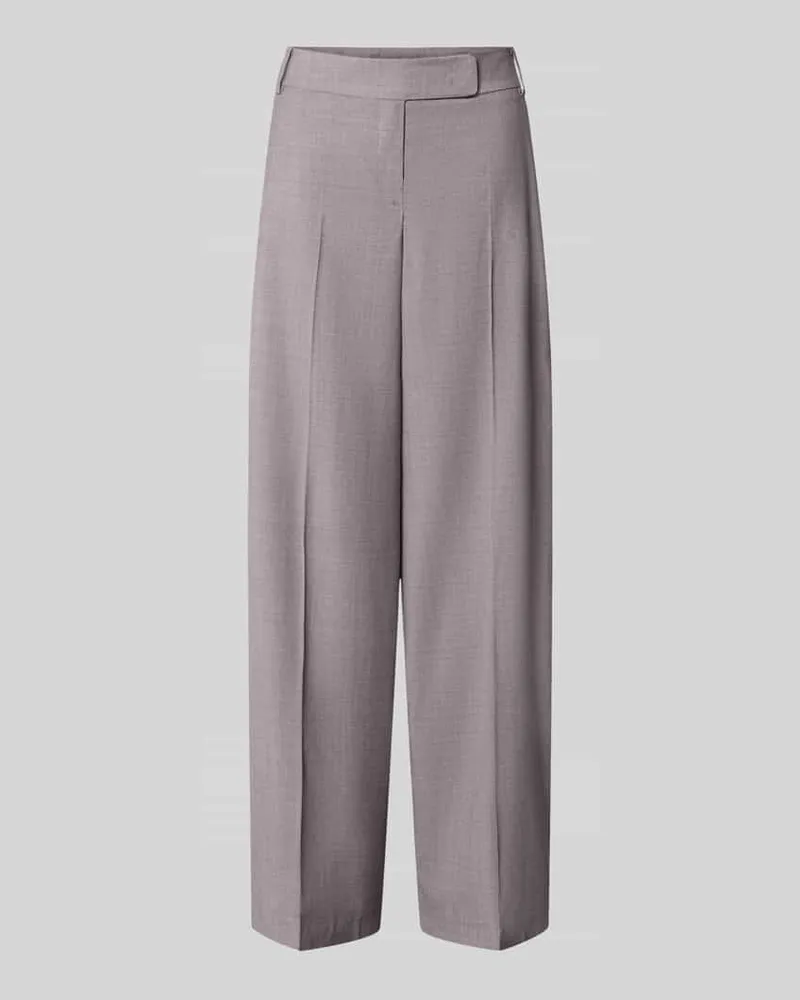 windsor. Wide Fit Hose aus reiner Schurwolle mit Bügelfalten Hellbraun