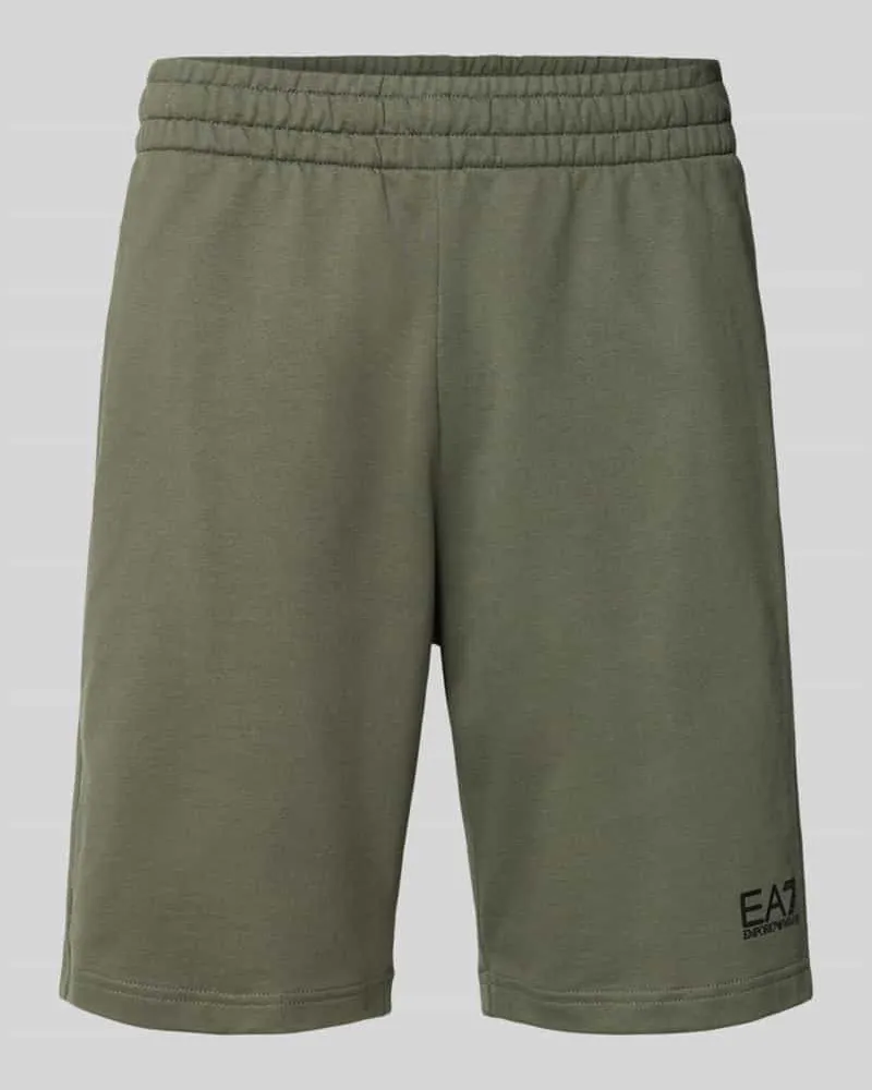 EA7 Shorts mit Label-Detail Schlamm