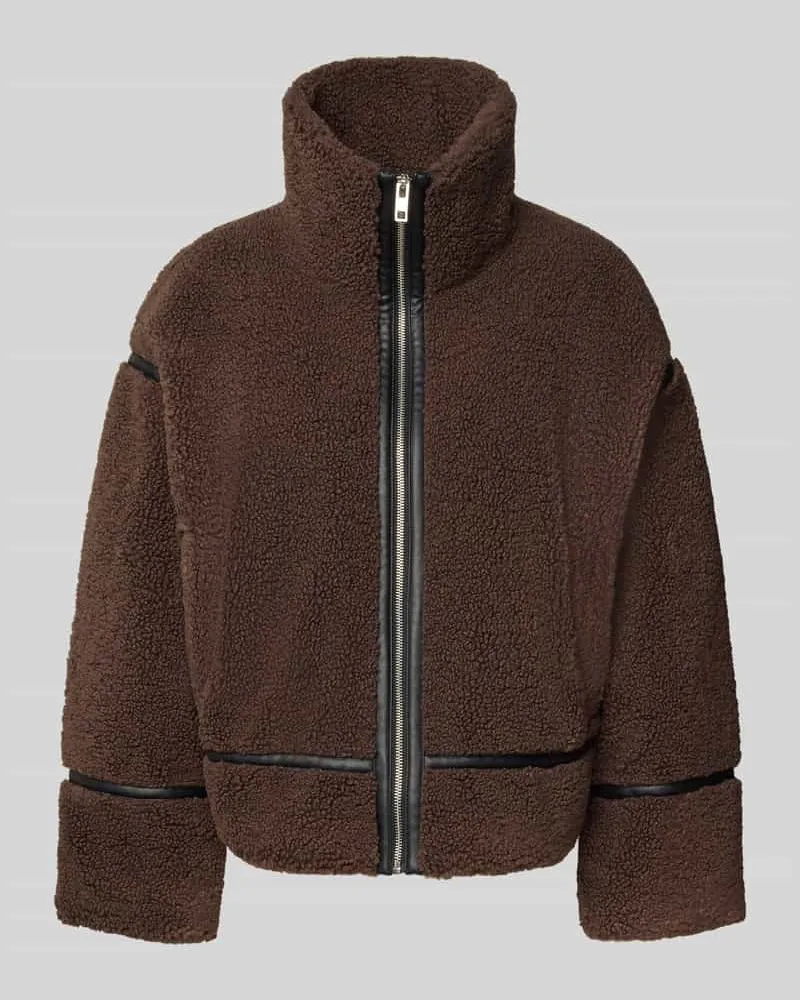 JAKE*S Jacke mit Stehkragen Dunkelbraun