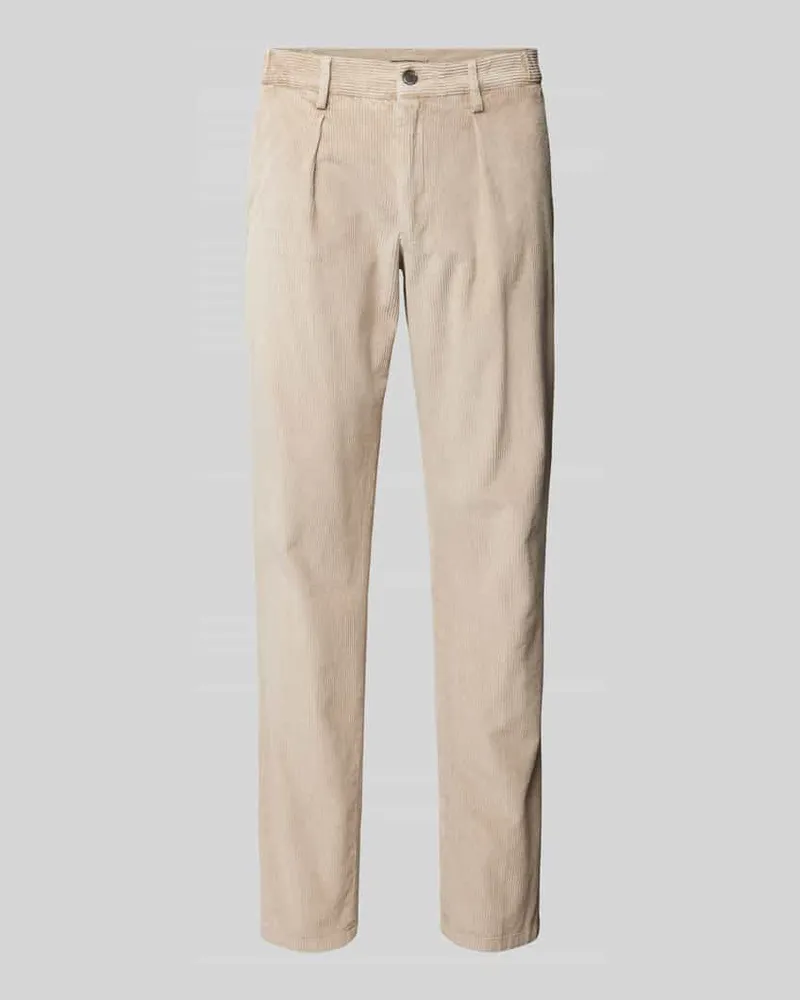 Profuomo Cordhose mit Paspeltaschen am Gesäß Offwhite