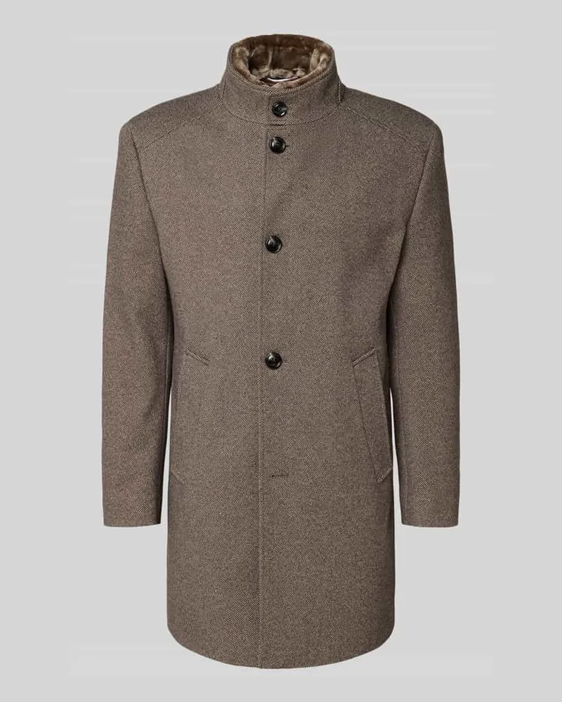 Bugatti Mantel mit Stehkragen Beige