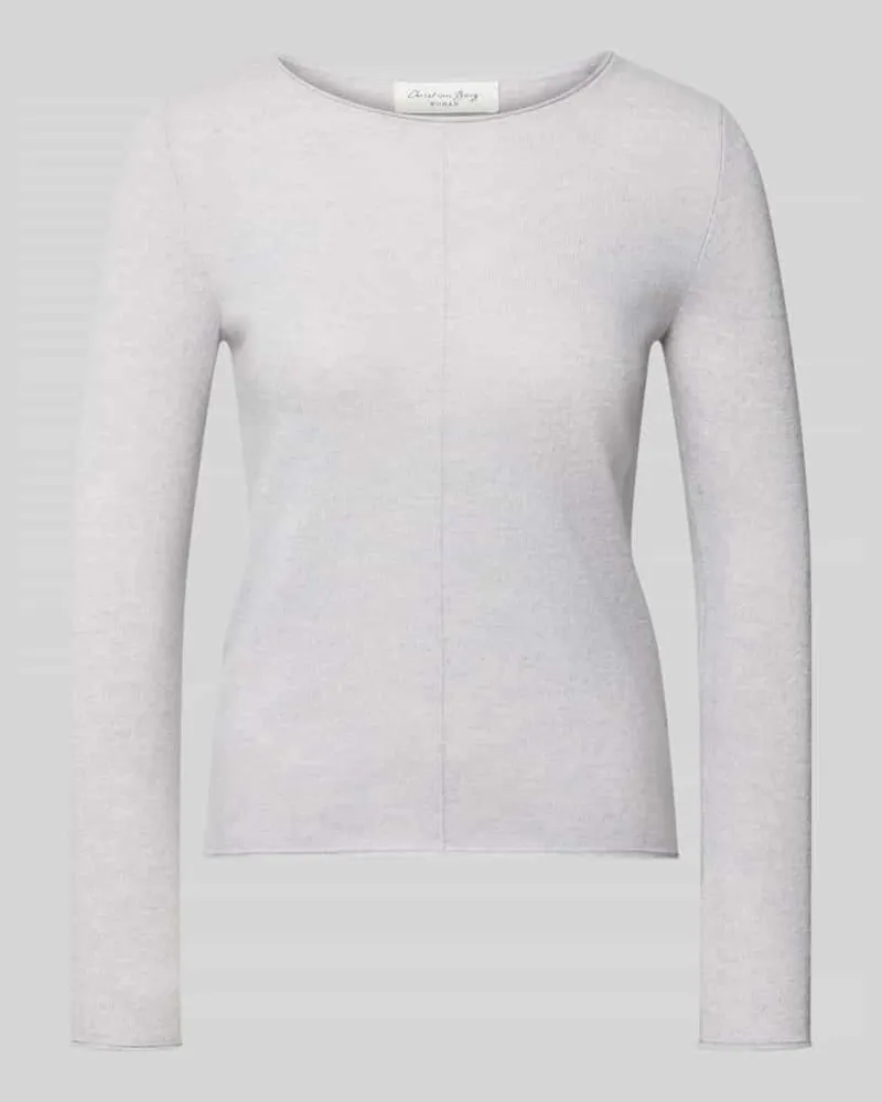 Christian Berg Regular Fit Strickpullover aus reinem Kaschmir Mittelgrau