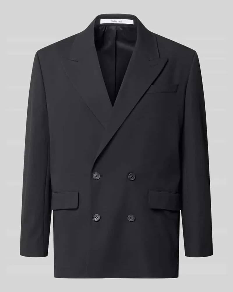 Selected Relaxed Fit Sakko mit Viskose-Anteil Modell 'RELAXED-LIAM Black