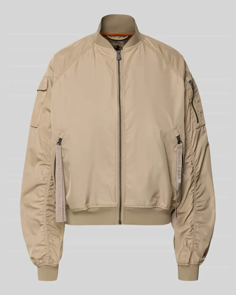Save The Duck Bomberjacke mit Reißverschlusstaschen Modell 'LIL Beige