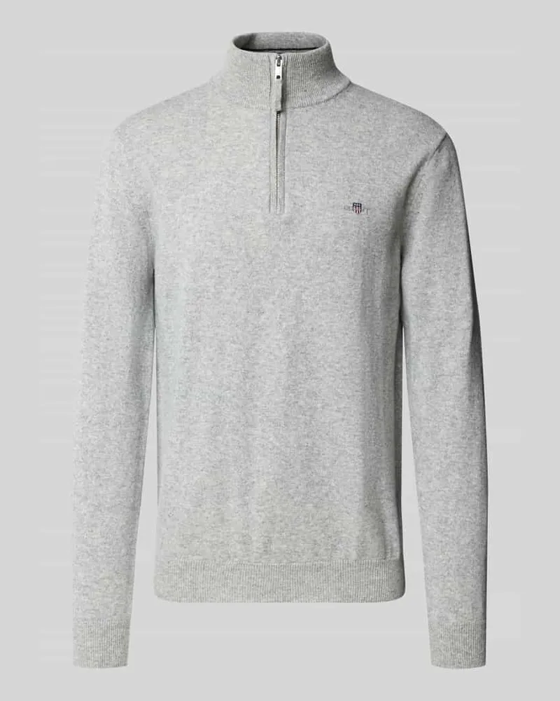 Gant Pullover aus reiner Wolle Hellgrau