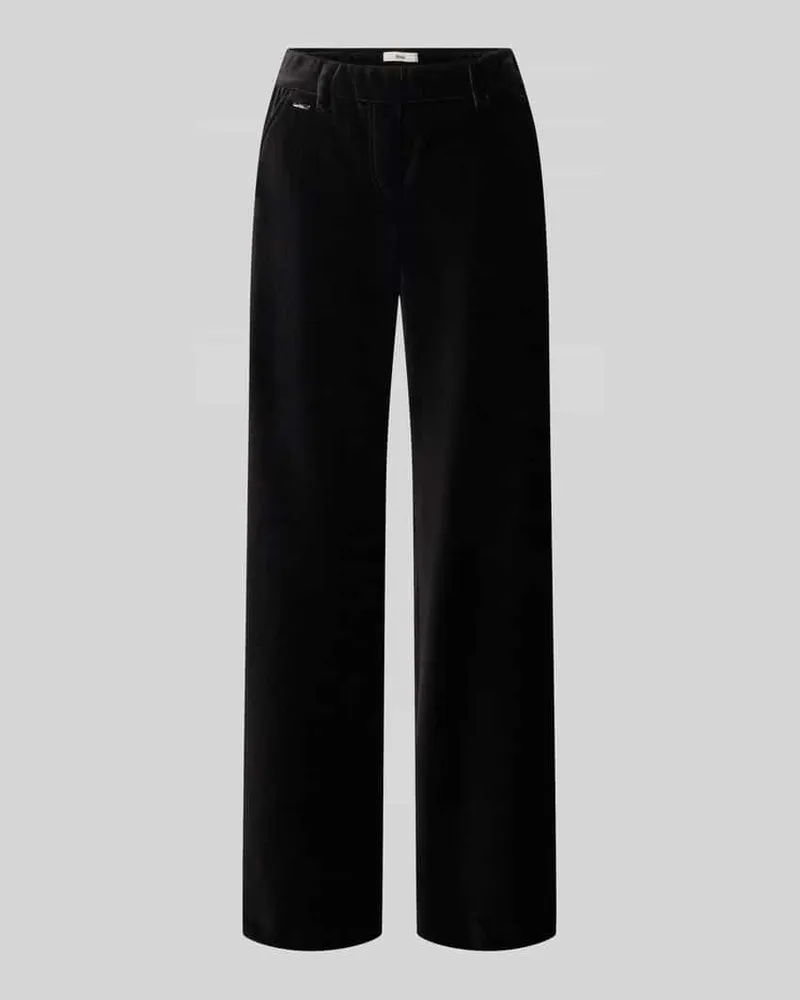 Brax Regular Fit Cordhose mit Bundfalten Modell 'MAINE Black