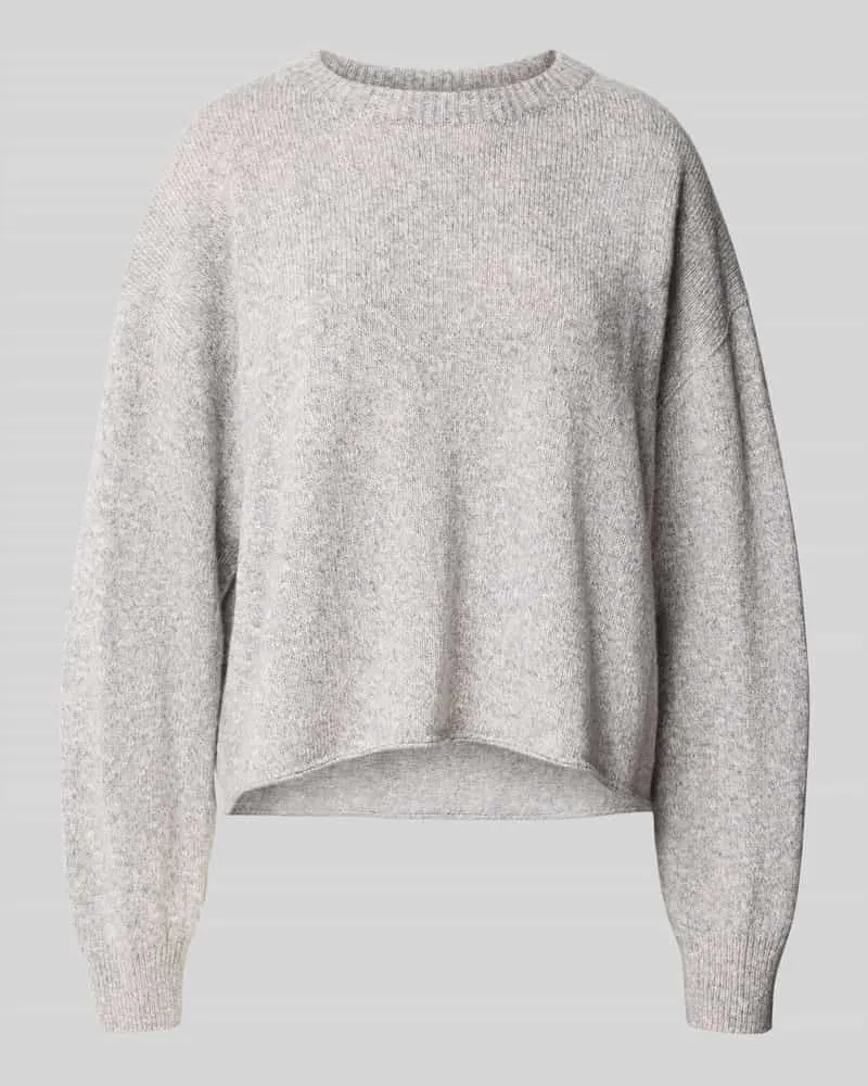 Drykorn Strickpullover mit gerippten Abschlüssen Modell 'MALESE Hellgrau