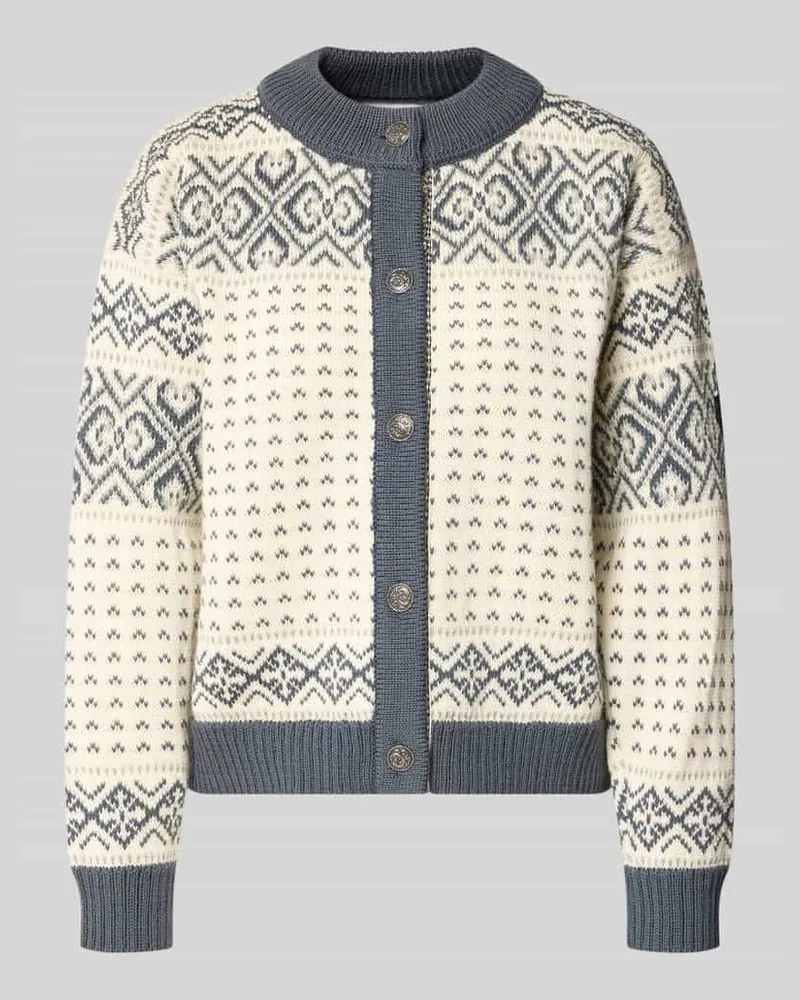 Dale of Norway Strickjacke aus Wolle im Allover-Look Modell 'HANNAH Marine