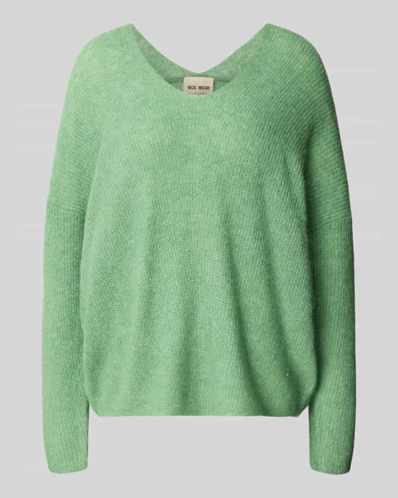 Mos Mosh Strickpullover mit V-Ausschnitt Modell 'THORA Gruen
