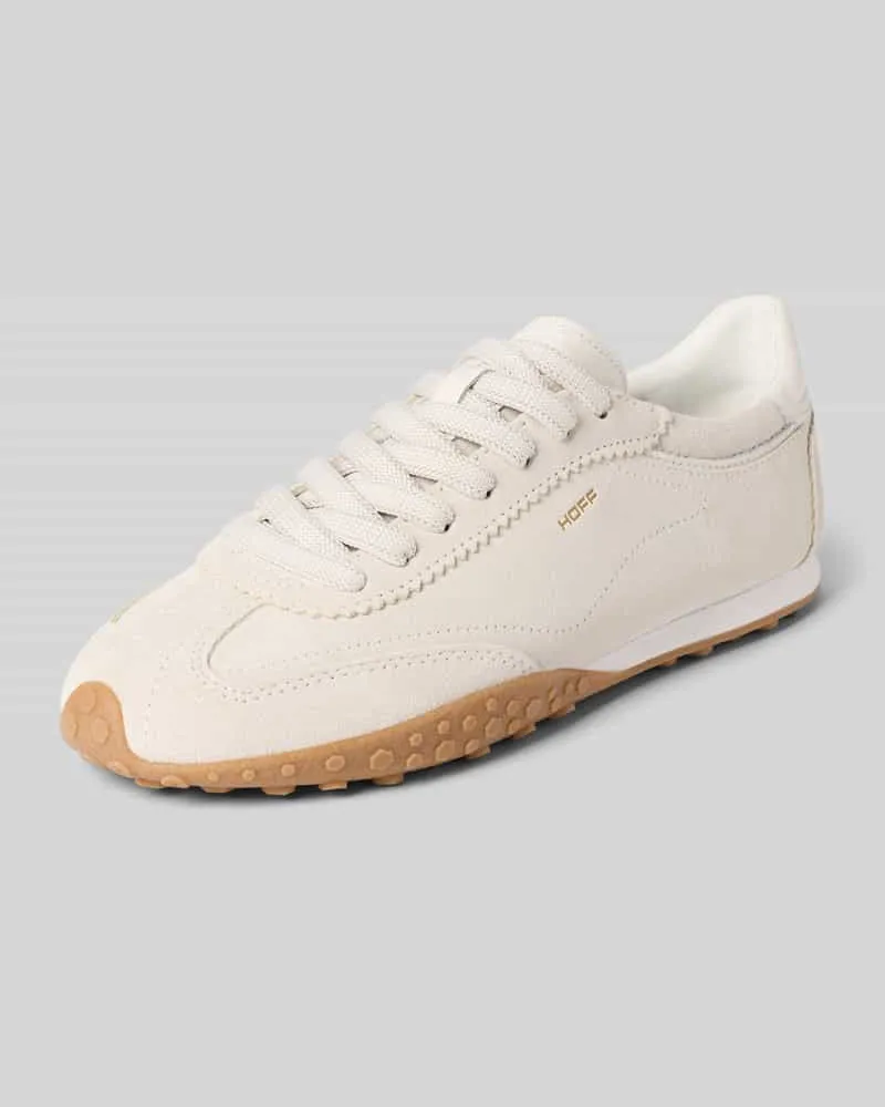 HOFF Sneaker aus echtem Leder mit Logo-Detail Modell 'Bridge Hellgrau