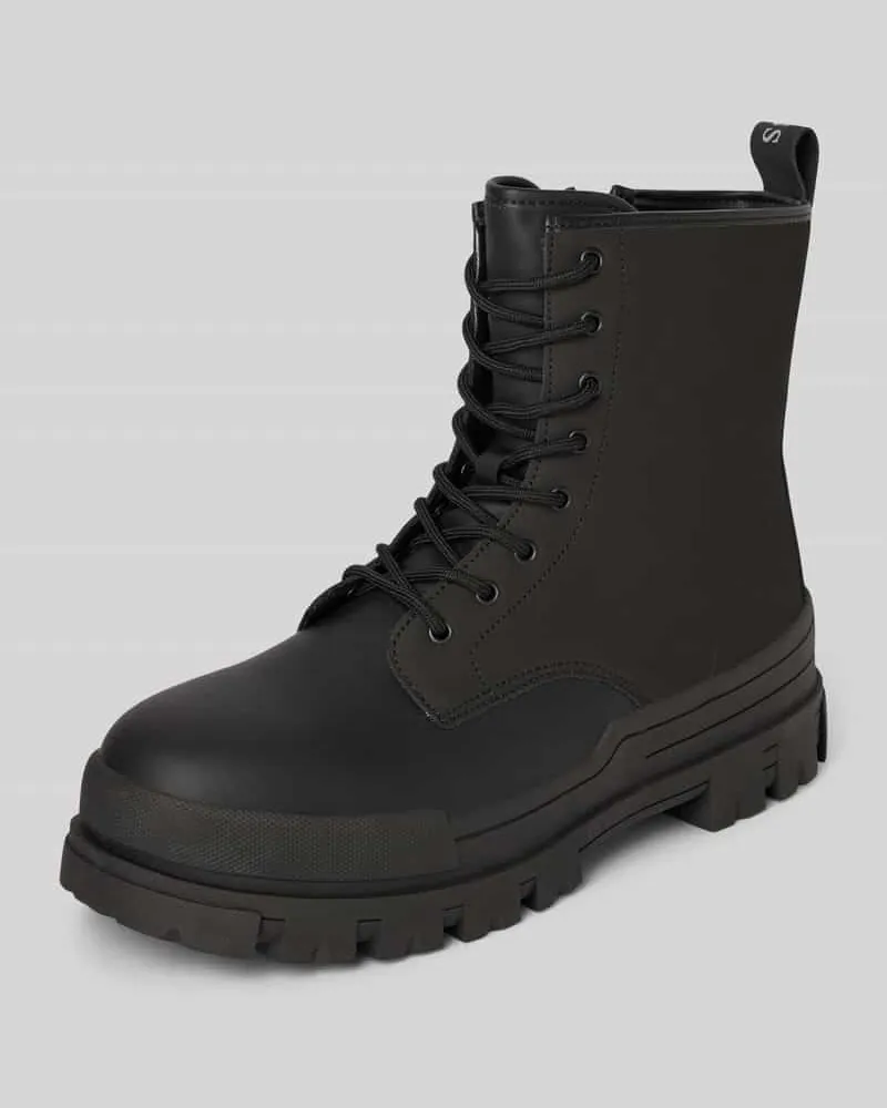Guess Schnürstiefel mit Label-Detail Modell 'CENLEA Black