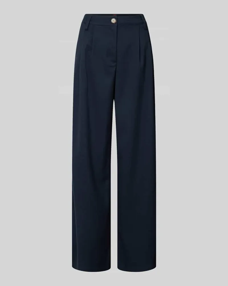 Stefanel Wide Fit Stoffhose mit Viskose-Anteil Modell 'Slouchy Dunkelblau